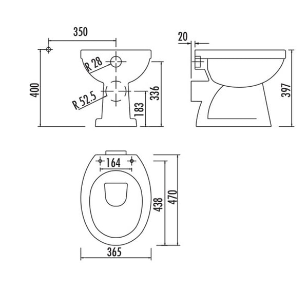 Λεκάνη Apollo Υ.Π. πισωστόμια TP310
